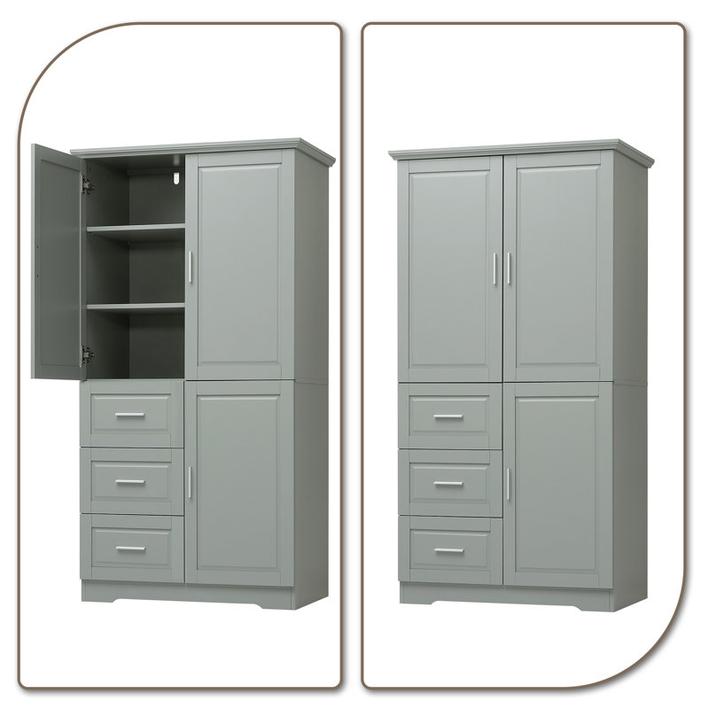 Rangement pour salle de bain Dilys, Gris