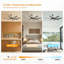 Ventilateur de plafond intelligent 66 po Brixham avec lumière DEL à intensité variable, moteur à courant continu réversible et télécommande-93307670