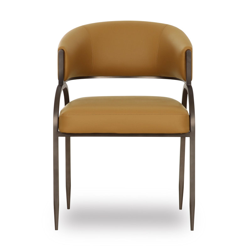 Chaise en cuir Clorindo Performance Vegan, Brun