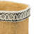 Set of 2 Rectangular Basket Planters with Geometric Trim, L:10.5x8.5x8" S:7.5x5.5x6.5"
