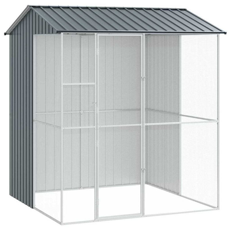 Bird Cage 215 X 210 X 247 Cm Galvanised Steel, Anthracite