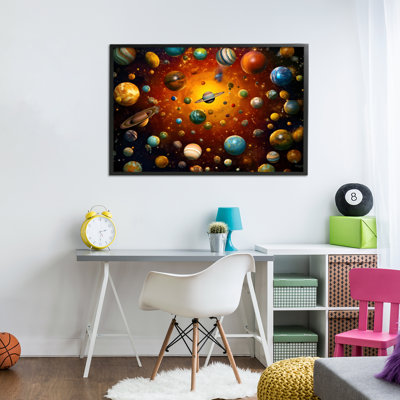 Cosmic Marbles Galaxy Framed Giclee, design by Ray Powers