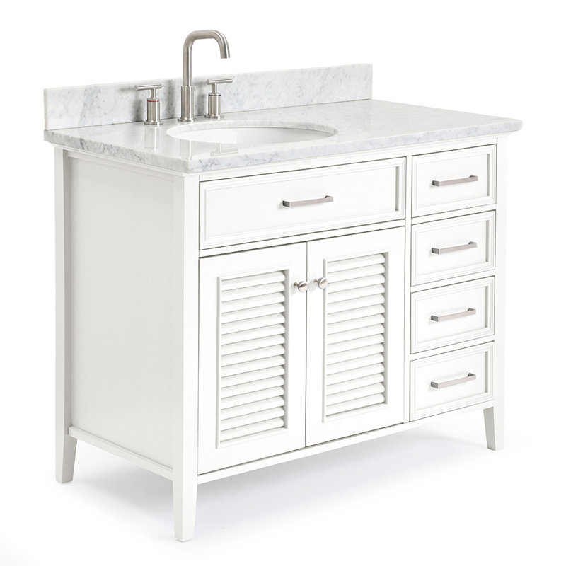 Kensington 43'' W Single Vanity, White, Right