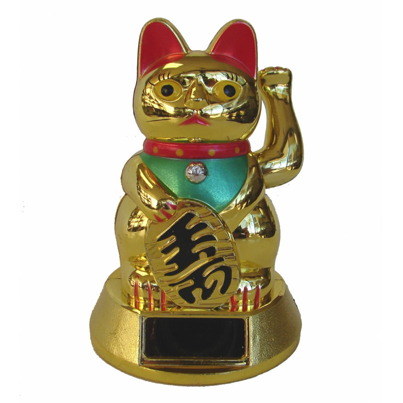 Figurine de chat Lucky, Doré