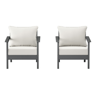 Chaise profonde avec coussins (ensemble de 2)
