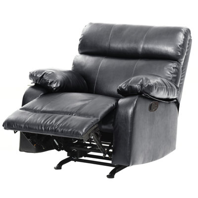 Stylish Black Contemporary Rocker Recliner