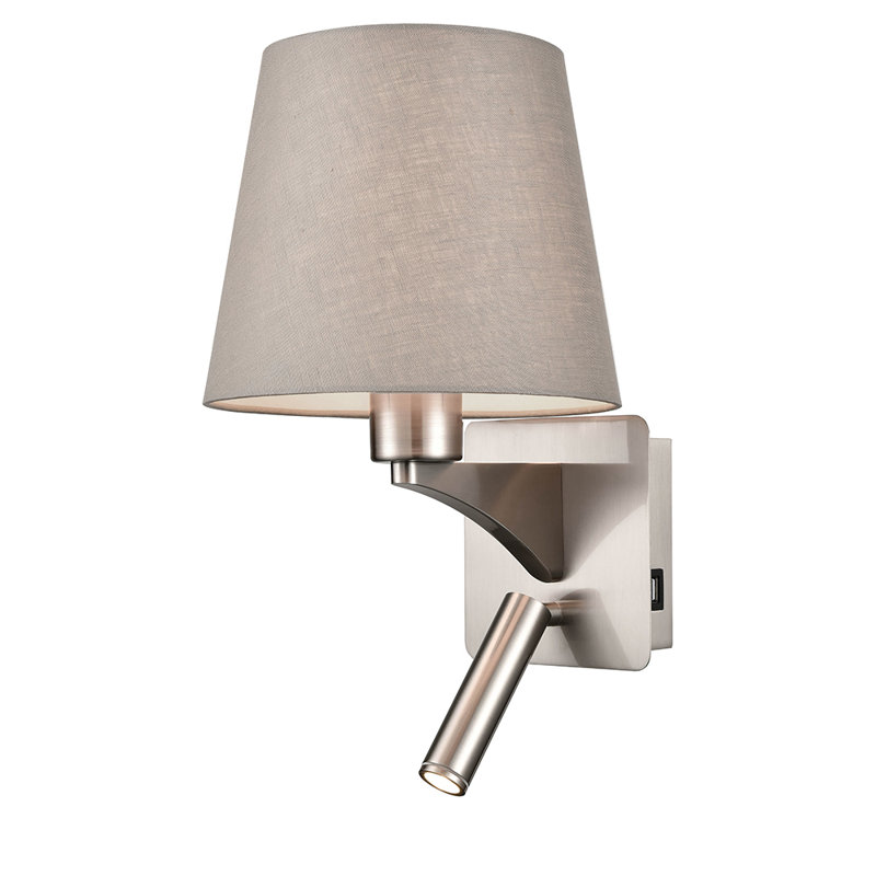 Anoop LED Armed Sconce, Grey