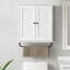Shaker Style Wall Bathroom Medicine Cabinet With Towel Bar - 3-tier Organizer With Adjustable Shelves-1084247209