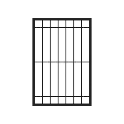 4.25 ft. W x 6.25 ft. H Estate Gloss Black Steel Gate