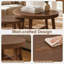 Ensemble de 2 tables basses gigognes rondes, tables d'appoint modernes au fini noyer, tables de bout empilables en forme de X pour le salon, la chambre à coucher et le balcon