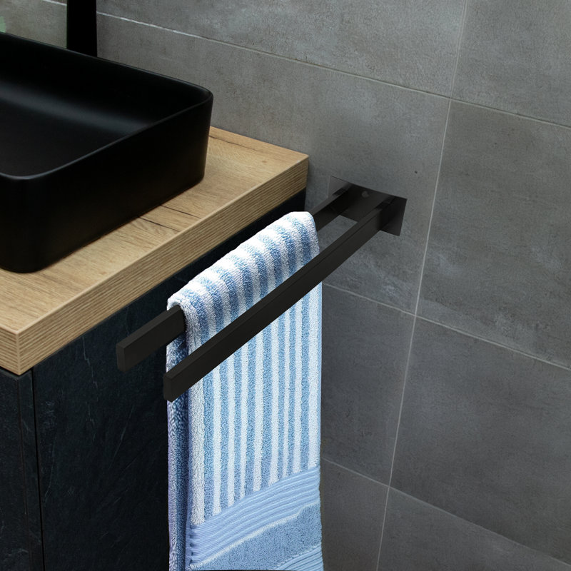 Scheibe Wall Towel Rack, Matt black