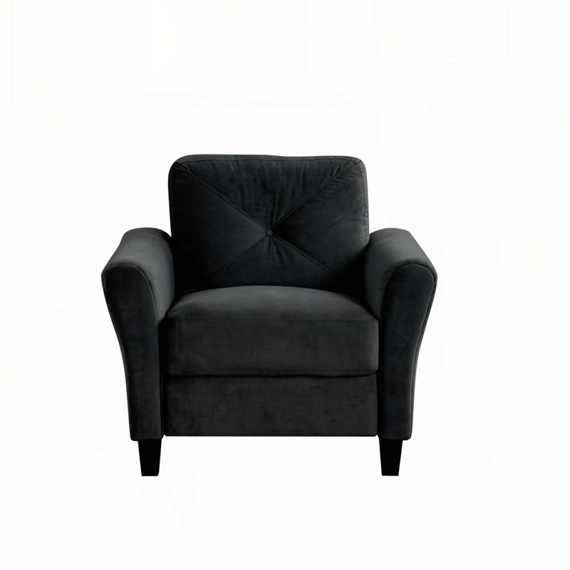 Fauteuil d'appoint en velours, Noir