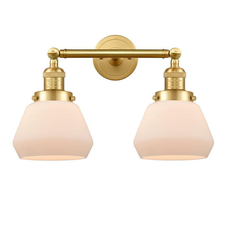 Chill 2 - Light Dimmable Vanity Light, Matte White Cased, Satin Gold