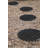 Alora Rubber Multi Functional-Garden Stepping Stone Mat, Round, Black Set of 3 - 14" X 14"