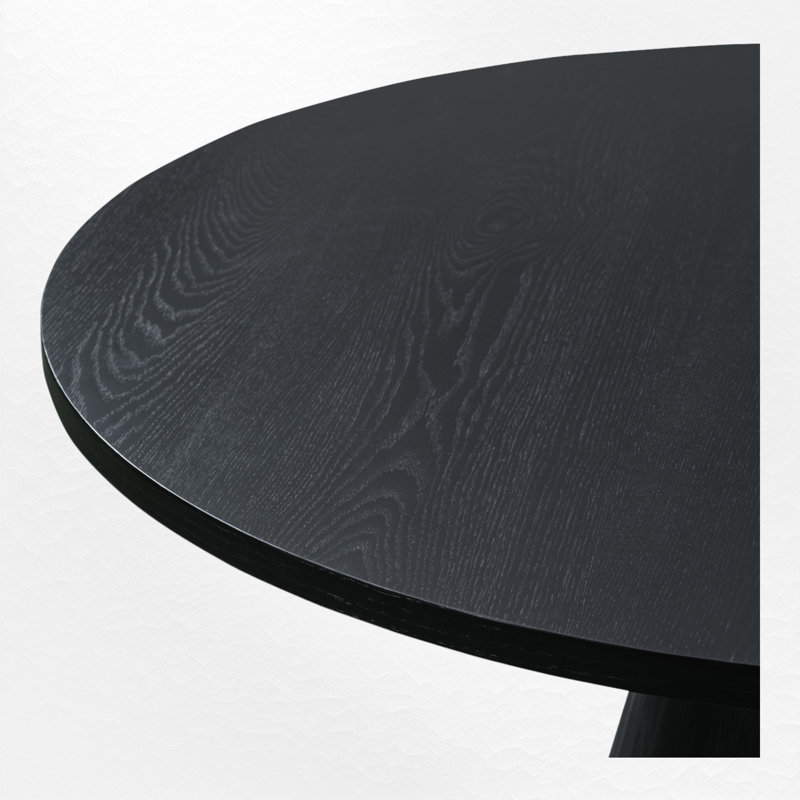 4 - Person Pedestal Dining Set, Black