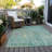 Machine Washable Indoor/Outdoor Claudian ACN1237 Teal Rug-103708922