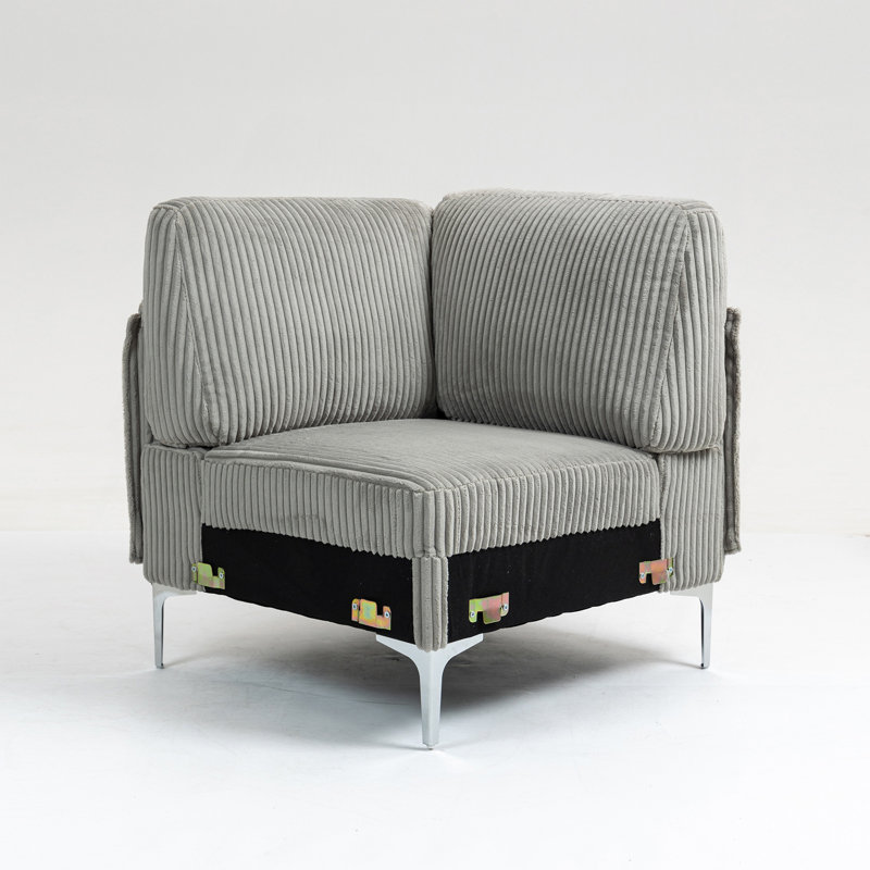 Modular Sectional Sofa Corner Seat,Middle Seat Module Couch,Gray