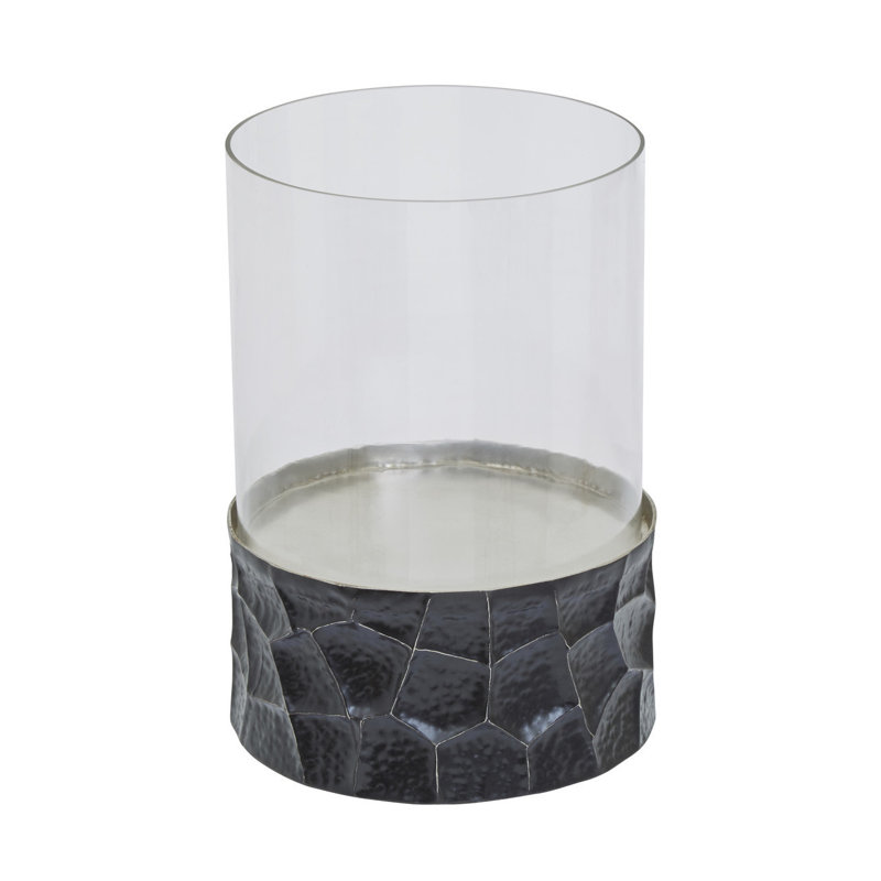 Anyelo Glass Tabletop / Centrepiece Hurricane, 31cm H x 20cm W x 20cm D