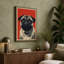 Pug Portrait Retro - Wrapped Canvas-242381135-242381138