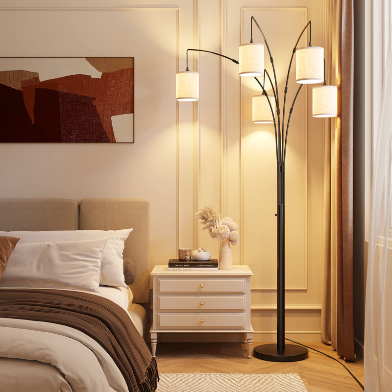 83" Large 5 Lights Arc Floor Lamp with Bulbs