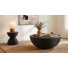 Ensemble de 2 tables basses et d'appoint rondes en rotin noir Macedo, style transitionnel
