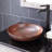 Tempered Copper Metal Circular Vessel Bathroom Sink