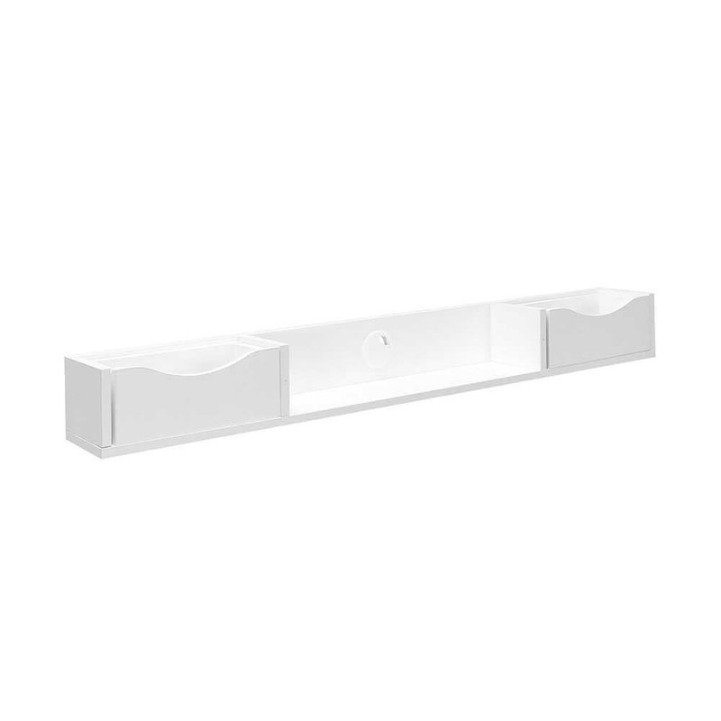 Modern Wall Shelf, White Finish, 47.2 x 5.1 x 7.1 inches | 100% Melamine Coated Particle Board | Additional Storage, Easy Wall-Mount Design | Perfect for Home or Office Décor, Stylish and Functional