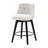 25" Swivel Bar Stools Of 2 - Modern Counter Height With Linen Fabric Upholstery & Button Back. Solid Wood Frame, 360 Silent Swivel. Adjustable Leveling Feet For Uneven Ground. White Kitchen Island,
