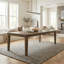 Grande table de salle à manger transitionnelle à finition brune avec rallonge autoportante à rallonge de style maison de campagne moderne (1 table)