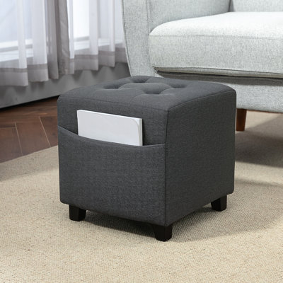 Taitianna 35cm Wide Solid Colour Footstool Ottoman