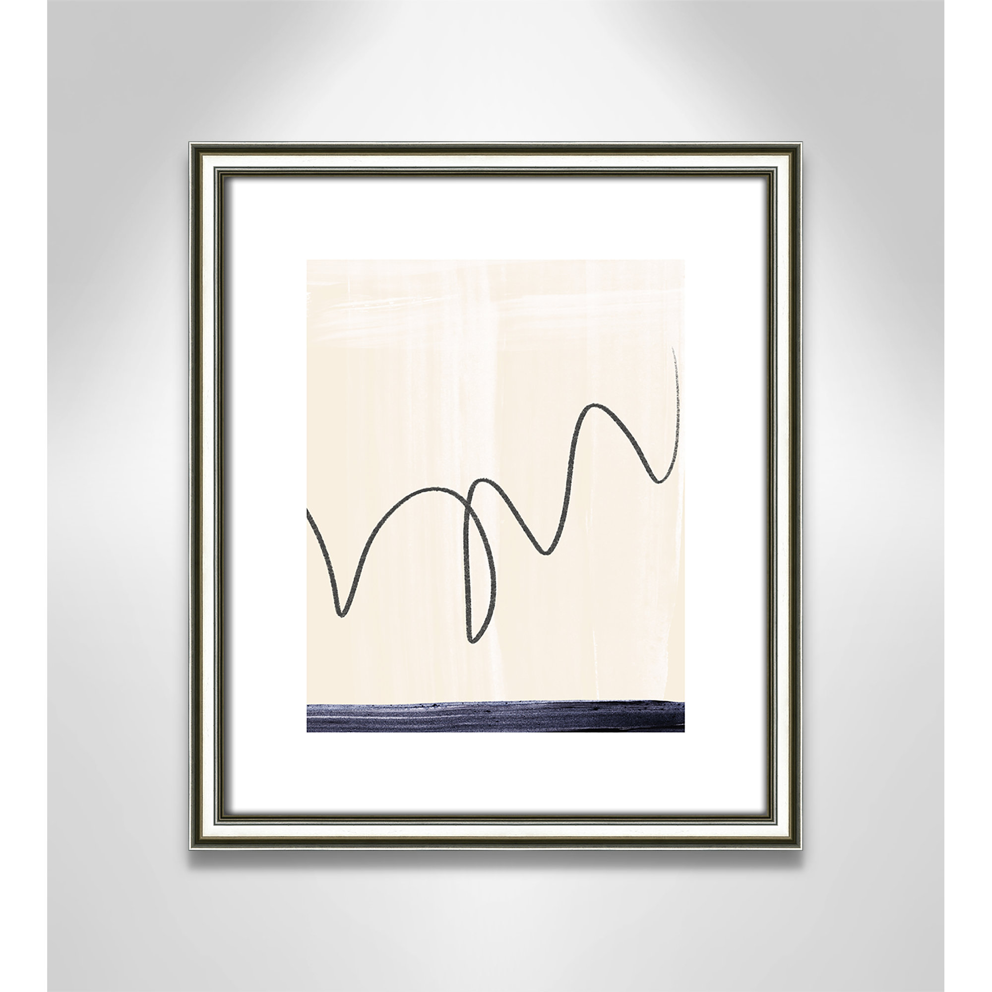Departured II - Picture Frame Painting Print, 16.25" H x 14.25" W x 0.88" D, Silver Framed Paper
