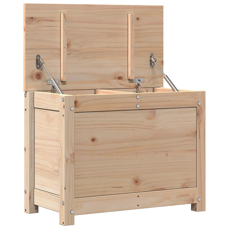 Marlow Home Co. Abriannah 60cm W 0L Solid Wood Deck Box, Brown