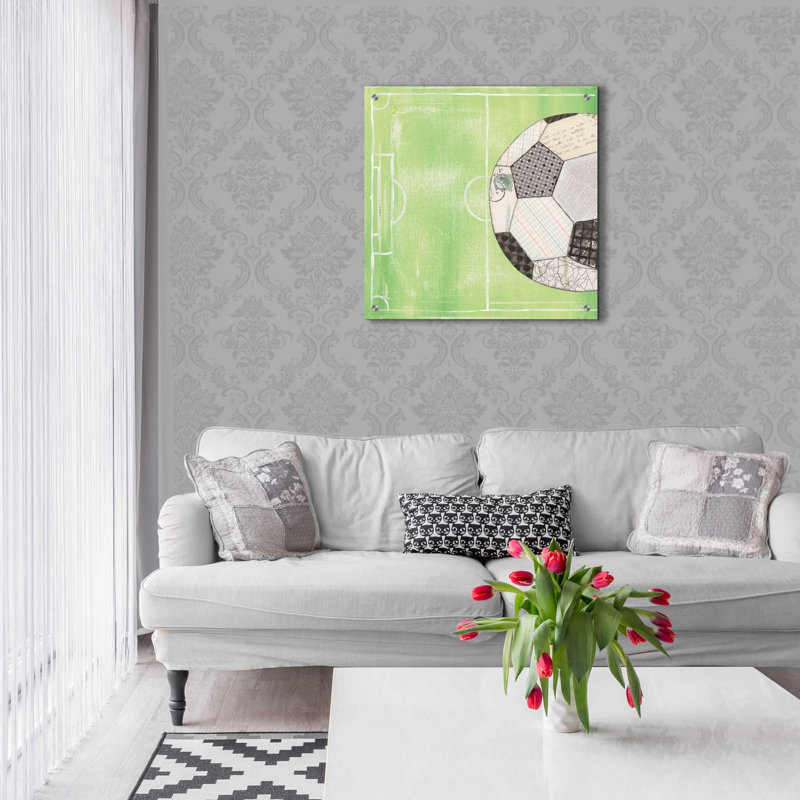 «On the Field IV» par Courtney Prahl, art mural en verre acrylique, H 24 po x l 24 po x P 0,2 po