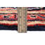 Tapis de couloir oriental tribal mauve et bleu marine 3 x 13 One-of-a-Kind