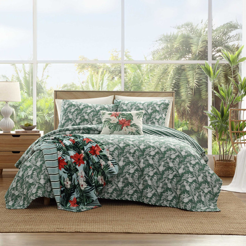 Pillow Cover & Insert, Red/Green/White Floral, Rectangular, 15" H x 20" W