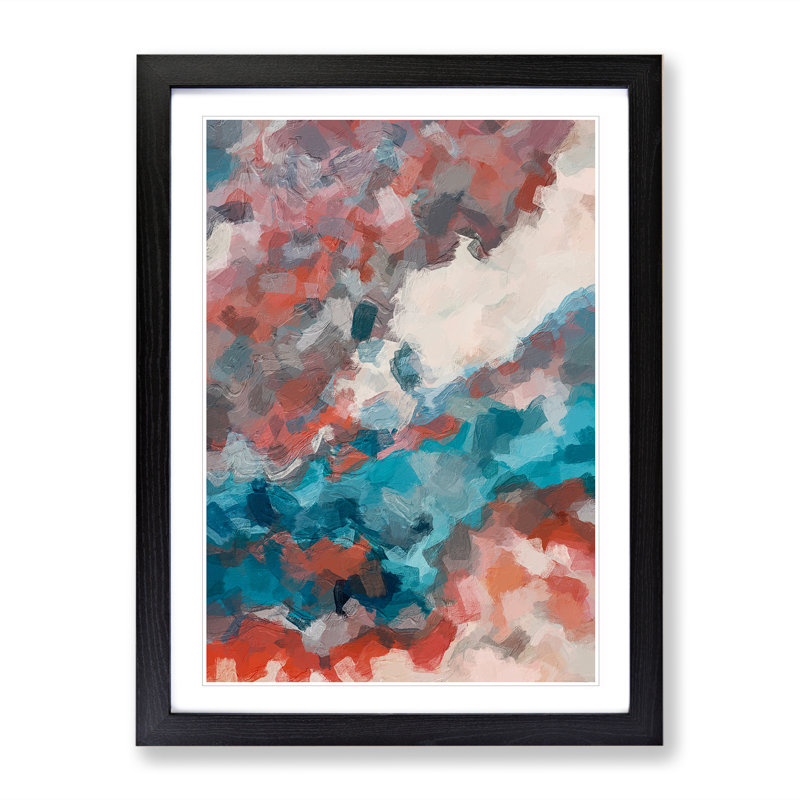 The Commander Abstract - Single Picture Frame Print, 34cm H x 25cm W x 2cm D, Black Framed