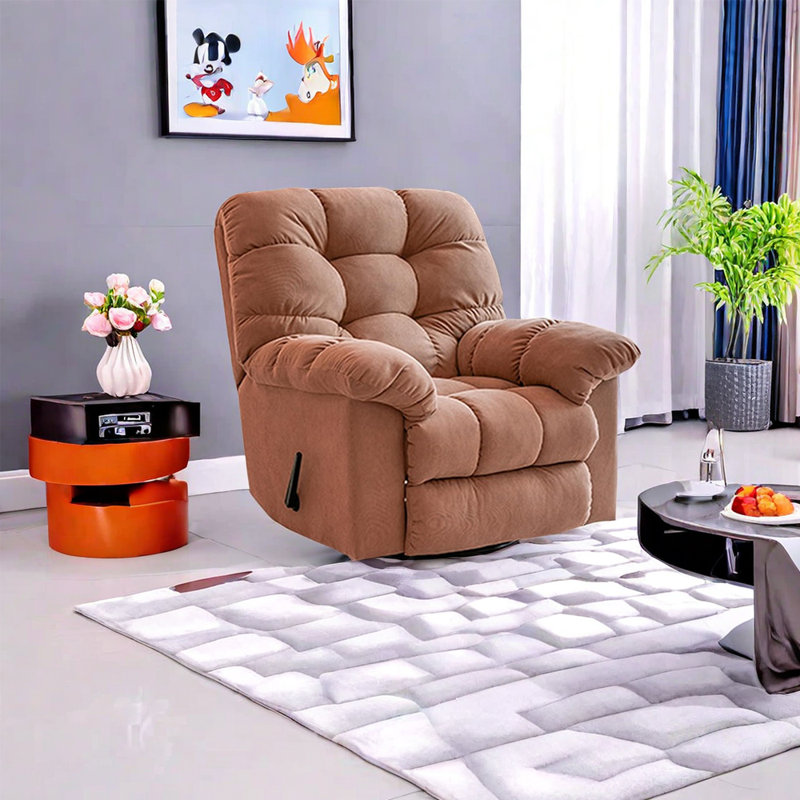 Huebsch Upholstered Recliner, Pink Corduroy