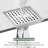 6" Square Shower Drain Chrome, Stainless Steel Shower Floor Drain Kit With ABS Flange, Removable Grid Cover-117467683