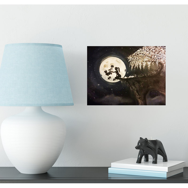 Moon Moon par Ed Capeau - reproduction d'art, H 16 po x l 12 po x P 1,5 po, Toile tendue, Pas de tapis