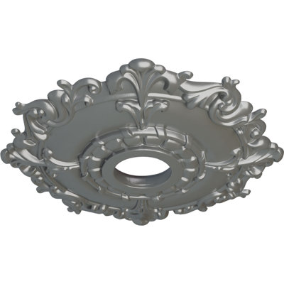 Endurathane Granada Ceiling Medallion, 19"OD x 1 1/2"P (Fits Canopies up to 7 1/8"), Hand-Painted Ultra Pure White Finish