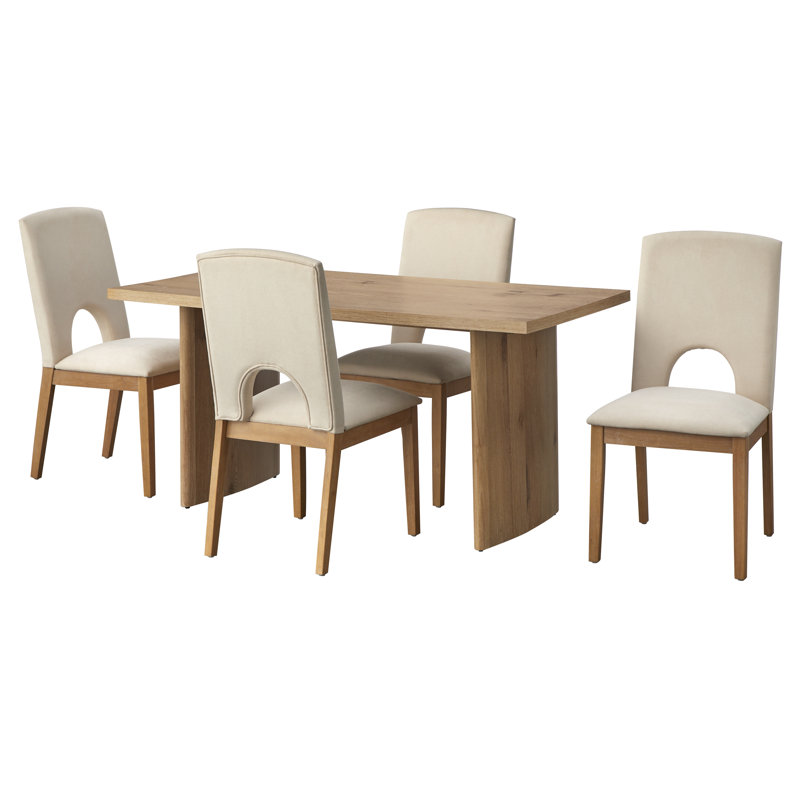 Ensemble de salle à manger Canela, 5 pièces: table, 4 chaises