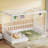 Canopy Bed Frame with Guardrails-1958441075-1958441072
