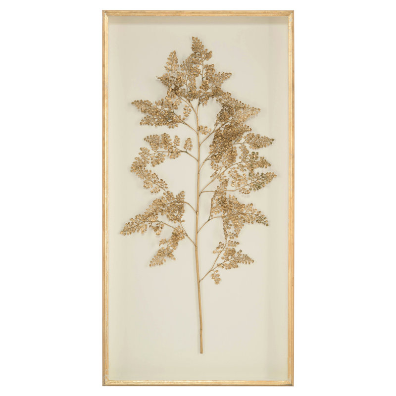 Golden Frond On Ivory II