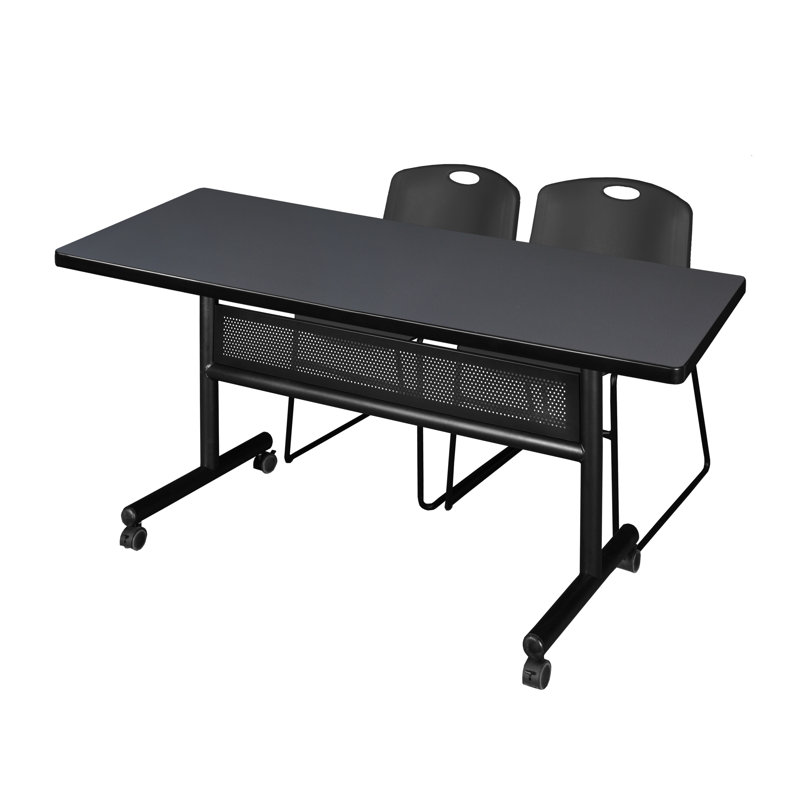 Table de formation Kobe, H 29 po x L 60 po x l 30 po, Noir, Gris