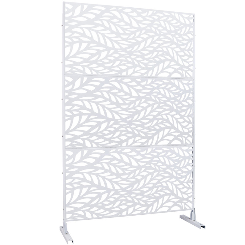 Écran d'intimité extérieur et intérieur H 76 po x l 48 po, Blanc