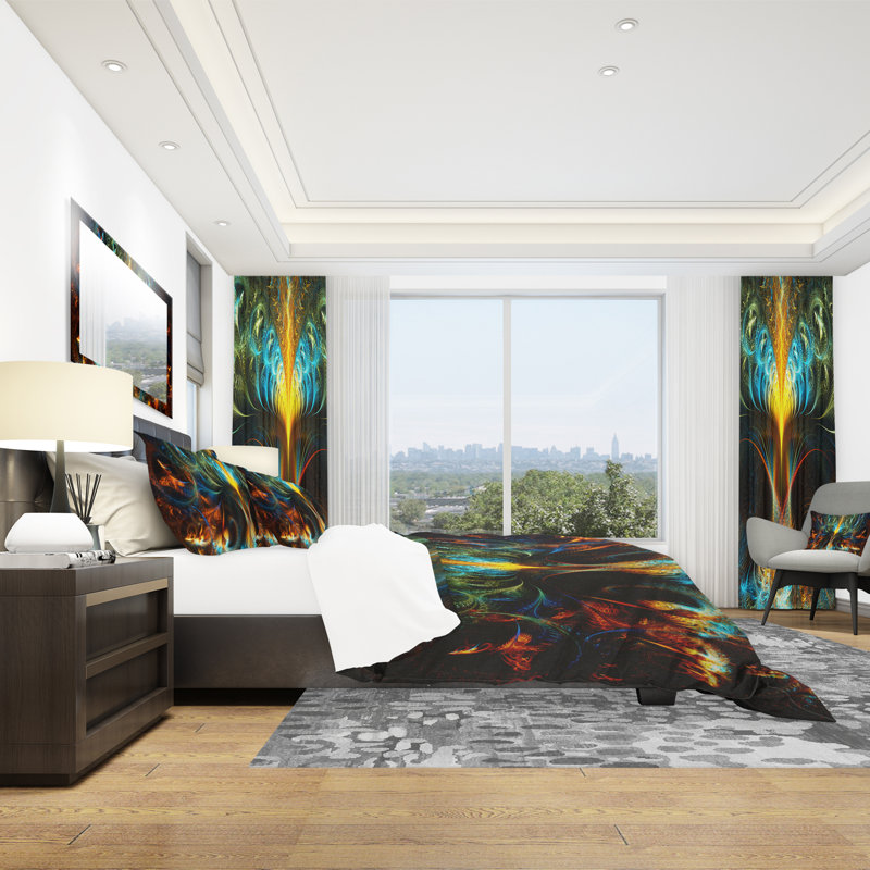 Never Ending abstract - Abstract Duvet Cover Set - Microfiber Polyester, Full/Queen Duvet Cover + 2 Shams