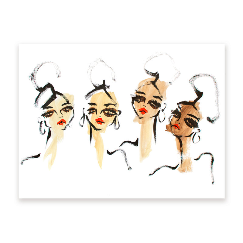 'Vogue' Framed Print Wall Art, 12" H x 16" W x 1.5" D, Wrapped Canvas, Does Not Apply