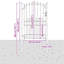 104 cm W Steel Gate Fencing-121122505