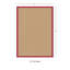 Tapis berbère beige fait à la main avec bordure rouge en coton fabriqué à la main Nannette-803636413