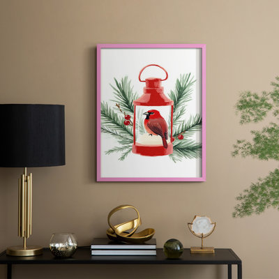 «Christmas Holiday Art» CECXXXVII, reproduction d'art encadrée - bois massif